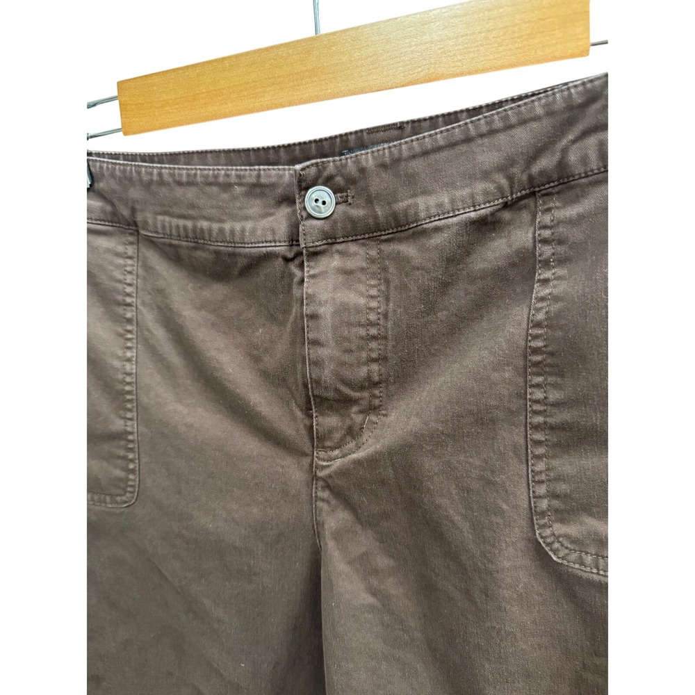 Additions by Chico's Shorts Womens 12 Brown Excellent Utility Patch Pocket - Picture 3 of 5